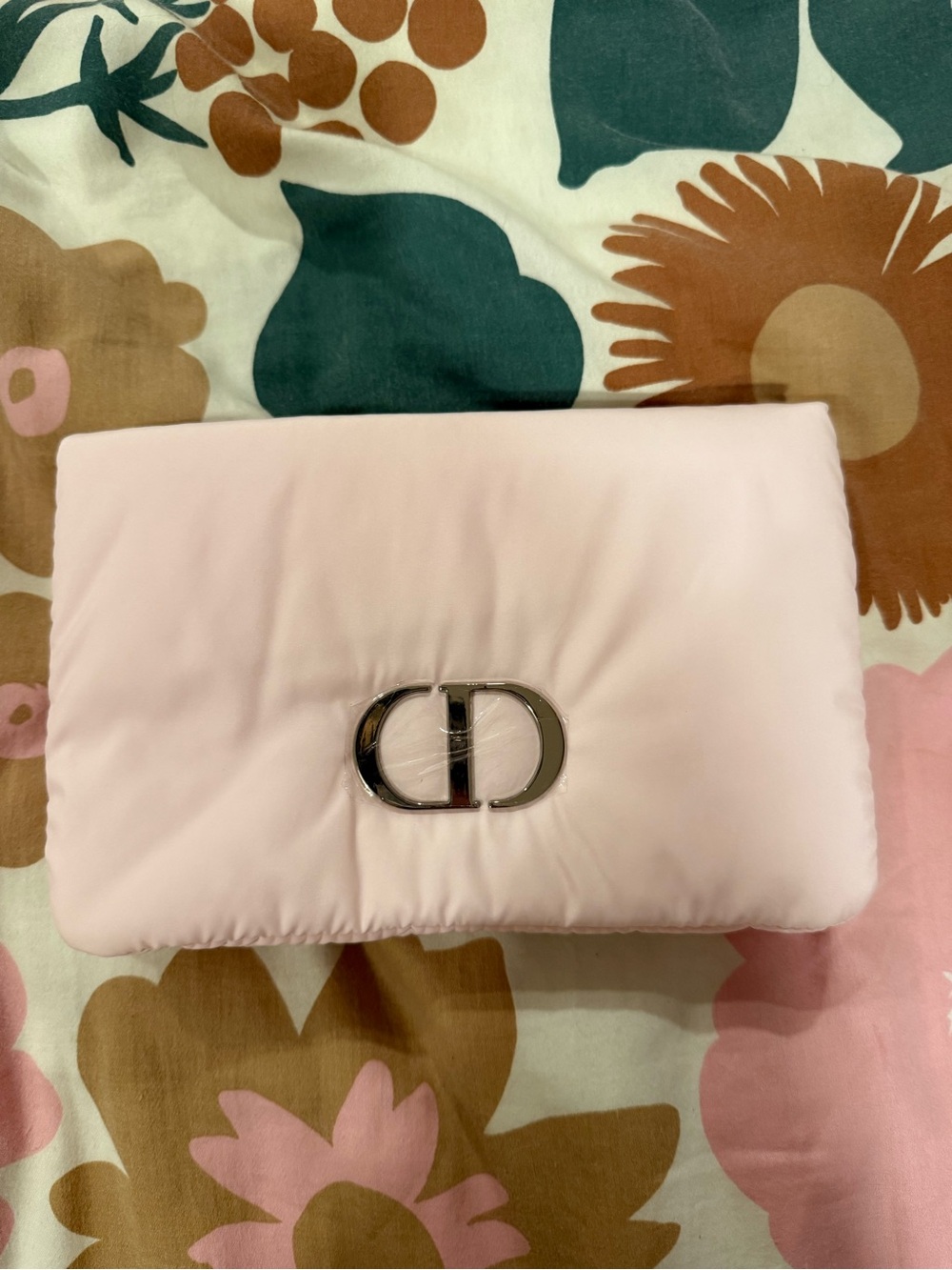Dior Pale Pink Quilted CD Clutch